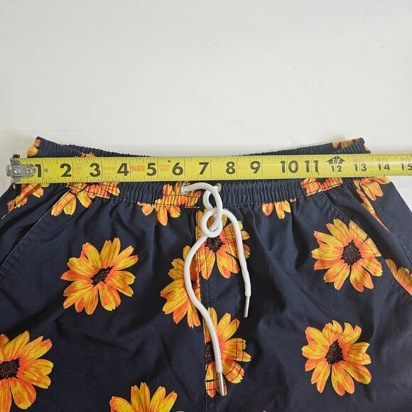 Public Art Daisy Swim Shorts Men Medium 6in inseam Navy Blue - Picture 6 of 9